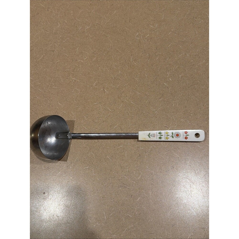 Vintage EKCO Country Garden Ladle Spoon MCM Flower Power Retro Kitchen Utensil